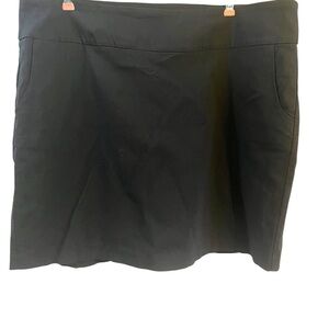Meera Lane Skort Black Stretch 16W Plus Size Classic Neutral Minimalist